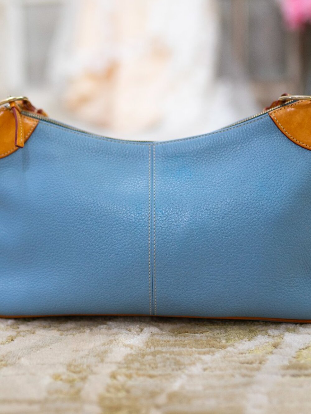 Dooney & Burke Purse Blue pebble leather